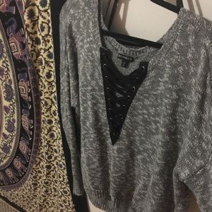 Express Heather Grey Sweater